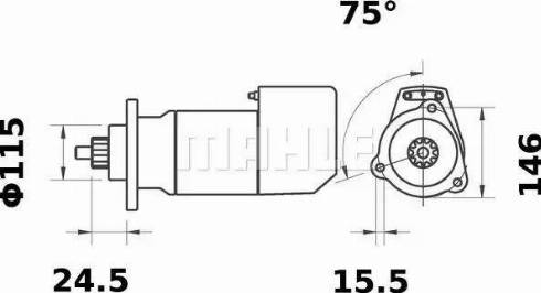 MAHLE MS 529 - Käynnistinmoottori inparts.fi