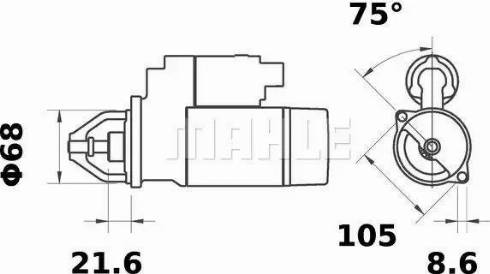 MAHLE MS 427 - Käynnistinmoottori inparts.fi