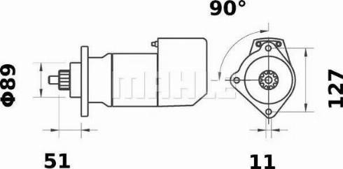 MAHLE MS 566 - Käynnistinmoottori inparts.fi