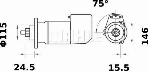 MAHLE MS 556 - Käynnistinmoottori inparts.fi