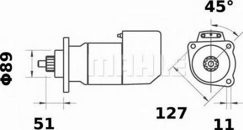 MAHLE MS 550 - Käynnistinmoottori inparts.fi