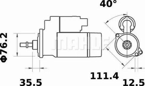 MAHLE MS 371 - Käynnistinmoottori inparts.fi