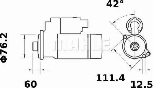 MAHLE MS 124 - Käynnistinmoottori inparts.fi