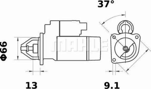 MAHLE MS 173 - Käynnistinmoottori inparts.fi