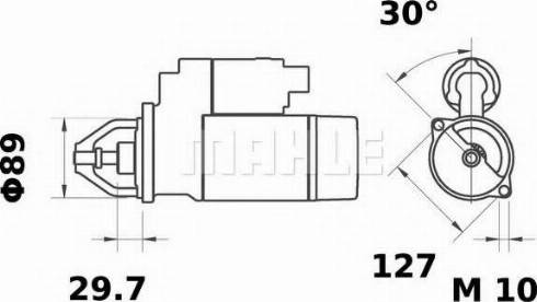 MAHLE MS 380 - Käynnistinmoottori inparts.fi