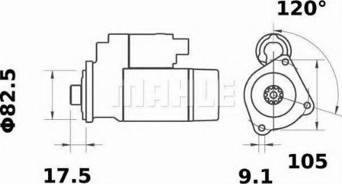 MAHLE MS 259 - Käynnistinmoottori inparts.fi