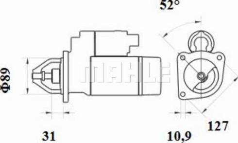 MAHLE MS 72 - Käynnistinmoottori inparts.fi