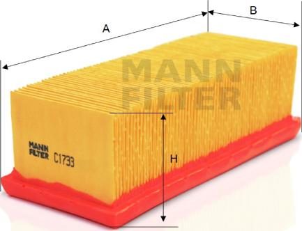 Mann-Filter C 1733 - Ilmansuodatin inparts.fi