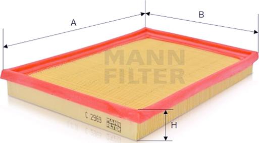 Mann-Filter C 2969 - Ilmansuodatin inparts.fi