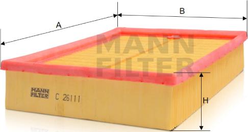 Mann-Filter C 26 111 - Ilmansuodatin inparts.fi