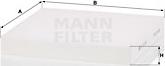 Mann-Filter CU 23 024 - Suodatin, sisäilma inparts.fi