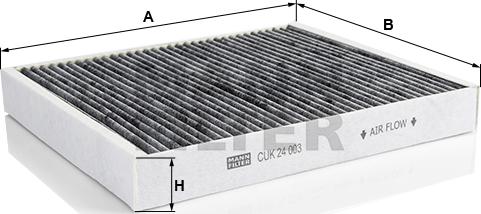 Mann-Filter CUK 24 003 - Suodatin, sisäilma inparts.fi