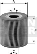 Mann-Filter HU 615/2 x - Öljynsuodatin inparts.fi