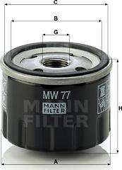 Mann-Filter MW 77 - Öljynsuodatin inparts.fi