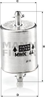 Mann-Filter MWK 44 - Polttoainesuodatin inparts.fi