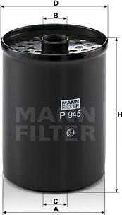 Mann-Filter P 945 x - Polttoainesuodatin inparts.fi