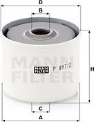 Mann-Filter P 917/2 x - Polttoainesuodatin inparts.fi