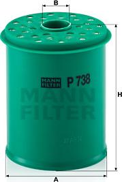 Mann-Filter P 738 x - Polttoainesuodatin inparts.fi