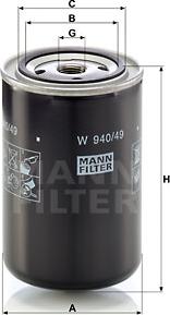Mann-Filter W 940/49 - Öljynsuodatin inparts.fi