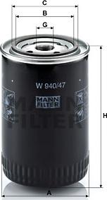Mann-Filter W 940/47 - Öljynsuodatin inparts.fi