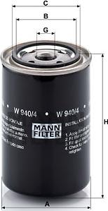 Mann-Filter W 940/4 - Öljynsuodatin inparts.fi