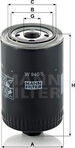 Mann-Filter W 940/5 - Öljynsuodatin inparts.fi