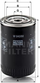Mann-Filter W 940/66 - Öljynsuodatin inparts.fi