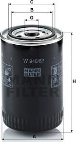 Mann-Filter W 940/62 - Öljynsuodatin inparts.fi