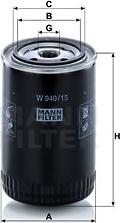 Mann-Filter W 940/15 n - Öljynsuodatin inparts.fi