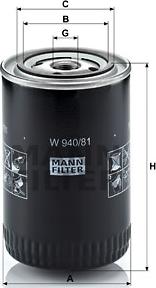 Mann-Filter W 940/81 - Öljynsuodatin inparts.fi