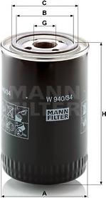 Mann-Filter W 940/34 - Öljynsuodatin inparts.fi