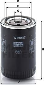 Mann-Filter W 940/27 - Öljynsuodatin inparts.fi