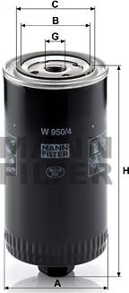 Mann-Filter W 950/4 - Öljynsuodatin inparts.fi