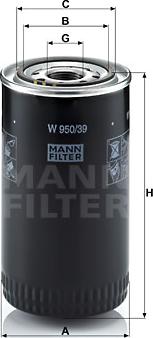 Mann-Filter W 950/39 - Öljynsuodatin inparts.fi