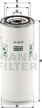 Mann-Filter W 962/8 - Öljynsuodatin inparts.fi