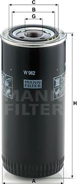 Mann-Filter W 962 - Öljynsuodatin inparts.fi