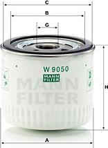 Mann-Filter W 9050 - Öljynsuodatin inparts.fi