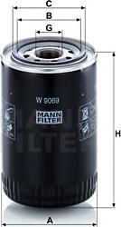 Mann-Filter W 9069 - Öljynsuodatin inparts.fi