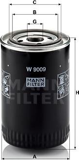 Mann-Filter W 9009 - Öljynsuodatin inparts.fi