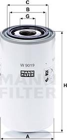 Mann-Filter W 9019 - Öljynsuodatin inparts.fi