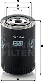 Mann-Filter W 936/4 - Öljynsuodatin inparts.fi