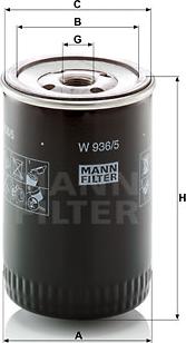 Mann-Filter W 936/5 - Öljynsuodatin inparts.fi