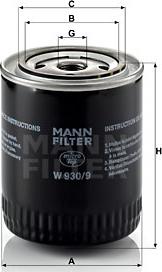 Mann-Filter W 930/9 - Öljynsuodatin inparts.fi