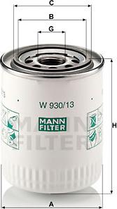 Mann-Filter W 930/13 - Öljynsuodatin inparts.fi