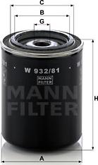 Mann-Filter W 932/81 - Öljynsuodatin inparts.fi