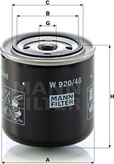 Mann-Filter W 920/46 - Öljynsuodatin inparts.fi