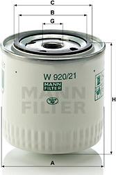 Mann-Filter W 920/21 - Öljynsuodatin inparts.fi