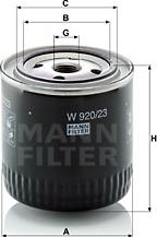 Mann-Filter W 920/23 - Öljynsuodatin inparts.fi