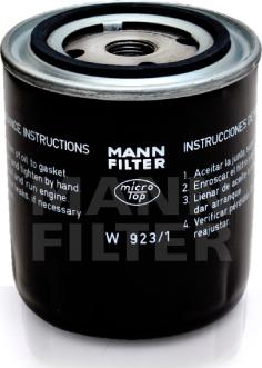 Mann-Filter W 923/1 - Öljynsuodatin inparts.fi