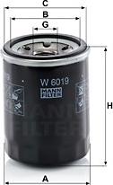 Mann-Filter W 6019 - Öljynsuodatin inparts.fi